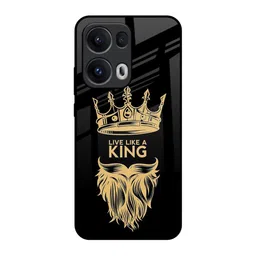 QRIOH King Life Glass Case Printed Oppo Reno13 Pro 5G Back Case-12