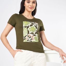 Honey by Pantaloons Women Cotton Round Neck Short Sleeves Casual Top-picture-10