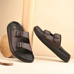 Egoss Men Leather Comfort Sandals-image-45