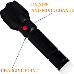 New High power long lasting 2 mode outdoor bright torchlight 4 hrs Torch Emergency Light-image-90