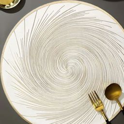 Dakshya Industries 2-Pcs Printed Round Table Placemats-54