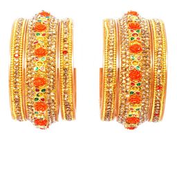 SEEMO Set Of 6 Stone-Studded Bangles-image-15