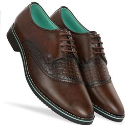NOAK Men Formal Tan Durby Shoes-image-93