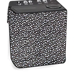 The Furnishing Tree Washing Machine Cover Polka dot Pattern Black Compatible for Whirlpool 7.5Kg Se-picture-23