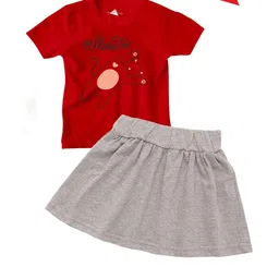 TRIANGLETEES Girls Printed T-shirt with Skirt-picture-41