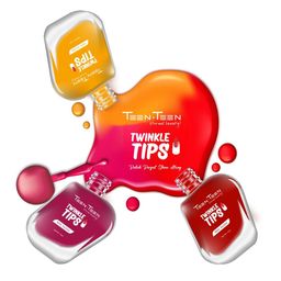 TEEN TEEN COSMETICS Set Of 2 Twinkle Tips Nail Gloss 10 ml - Shade 25 With Remover Pads image 3