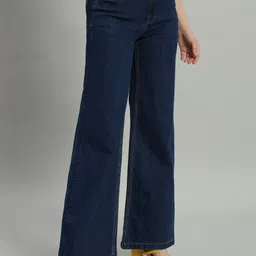 Mast & Harbour Women Wide Leg High-Rise Stretchable Jeans-picture-10