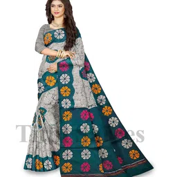 TITHI SAREES Floral Printed Pure Cotton Sambalpuri Saree-picture-10