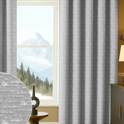 Myntra Elegant Homes Grey Set of 2 Black Out Long Door Curtain-image-86