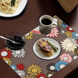 LooMantha Transparent & Blue 6 Pieces Printed Rectangular Table Placemats image 2
