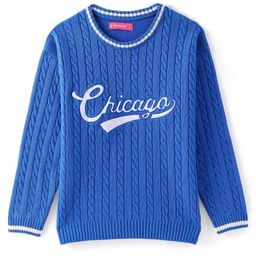 Honeyhap Girls Cable Knit Round Neck Long Sleeves Pullover-image-50