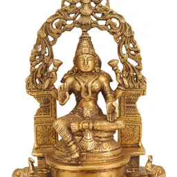 Exotic India Gold-Toned Goddess Lakshmi Idol Showpiece-image-63