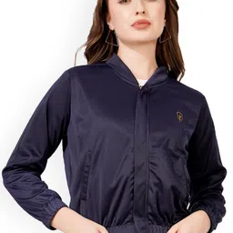 BLUEFICUS Women Floral Outdoor Bomber with Embroidered Jacket-image-0