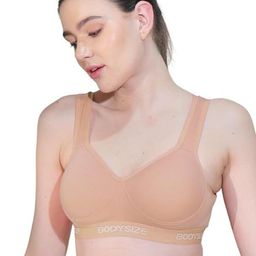 BODYSIZE Women Heavily Padded High Support Wire Free Full Coverage Workout Bra-image-61