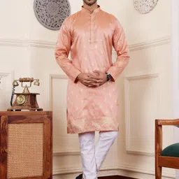 Rawayi Men Floral Thread Work Kurta-picture-5
