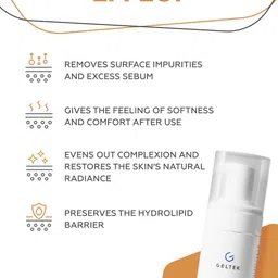 GELTEK Face Cleansing Mousse With Vitamin C - 150 ml image 4