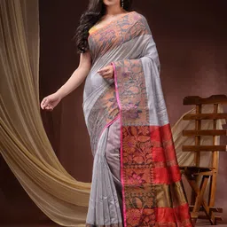 DESH BIDESH Woven Design Zari Saree-image-82