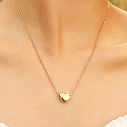 DressBerry Gold-Plated Heart Shaped Pendants With Chains image 3