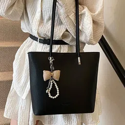 StyleCast x Revolte PU Bucket Handheld Bag with Applique-9