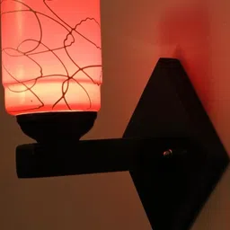 Somil Premium Designer Glass Wall / Night Lamp Elegant & Stylish Dcor Accent for Modern Interiors, Color- Pink, White, Size:- 18 X 21 X 20 CM-14