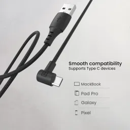 Portronics USB Type C Cable 2 A 1.2 m Konnect HD Fast Charging & Data Sync image 2