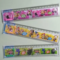 rudra Multifunction 20cm Long Scale with Ball Game & Puzzle for Birthday Return Gifts, School Kids Pack of 6 Pieces 20cm Scale, Game Scale, Puzzle Scale Ruler image 2