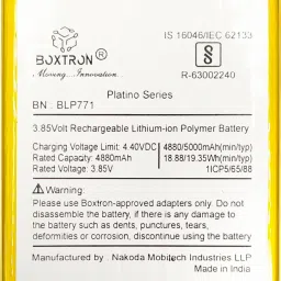 Boxtron Mobile Battery ForOriginal OPPO Realme 7i / Realme C3 / Realme 6i BLP771- 5000mAh. 3.85V / Lithium Polymer Battery / 180 Days Replacement Warranty-image-20