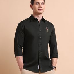 U.S. Polo Assn. Men Classic Fit Solid Button-Down Collar Cotton Casual Shirt-image-35