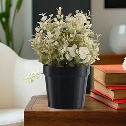 Kuber Industries Black 1 Pieces Artificial Plant With Pot-image-37