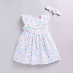 SNUGGLY MONKEY Print Flutter Sleeve Layered Fit & Flare Dress image 1