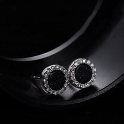 StyleCast x Revolte Stainless Steel Silver Plated Studded Circular Shaped Studs-80