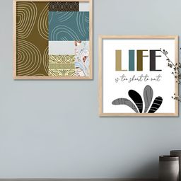 Kotart Olive & White 2 Pieces Bohemian Wooden Wall Arts-picture-7