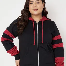 BRINNS Women Colourblocked Hooded Sweatshirt-image-41