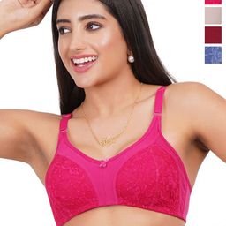 Liigne Pack Of 4 Everyday Bra All Day Comfort Full Coverage-47