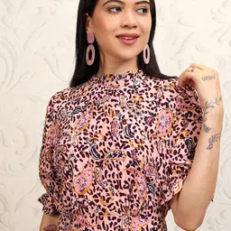 Vishudh Ethnic Motifs Printed Sheath Midi Dress-image-42
