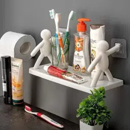 Self Adhesive Multi-Purpose Wall Hanging Humanoid floating Shelf 1.809 Plastic Wall Shelf-image-96