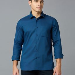 Reid & Taylor Men India Slim Fit Spread Collar Solid Cotton Casual Shirt-image-95