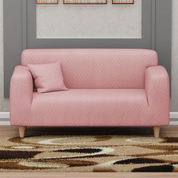 Myntra Elegant Homes Pink Polyester 2 Piece Sofa Cover With Arms-image-49