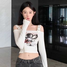 KPOP Women Graphic Printed Crop Top-image-17