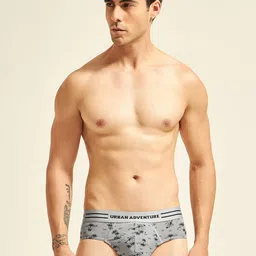 URBAN ADVENTURE Printed Ultra Soft Basic Briefs 1UAM-014-P(LT GRY)-picture-20