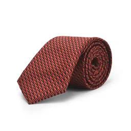 Cazzano Men Woven Design Skinny Tie-image-69