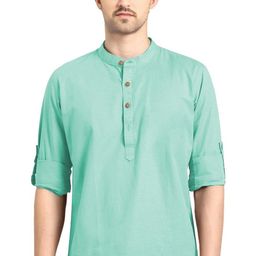 Yugnik Men Mandarin Collar Cotton Kurta-image-63