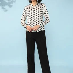 House of Kaftan Polka dot Printed Shirt With Trousers Co-Ords-picture-6