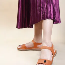 JodyHub Women Striped Open Toe Flats-image-43