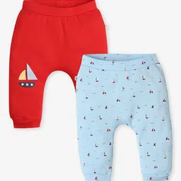 Ed-a-Mamma Baby Infant Boys Pack Of 2 Printed Cotton Joggers-picture-34