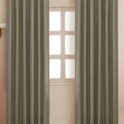 HOMEMONDE Grey 2 Pieces Black Out Door Curtains-13