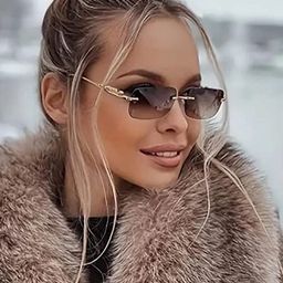 DEXENT COLLECTION Unisex Rectangle Sunglasses With UV Protected Lens Mc Stan Gold Brown image 3