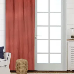 Saral Home Rust Set of 2 Room Darkening Long Door Curtain-50