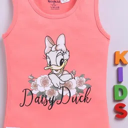 Biskid Peach Printed Cotton Tops-image-29