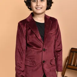 PRINTCULTR Boys Slim-Fit Single-Breasted Party Blazer-7